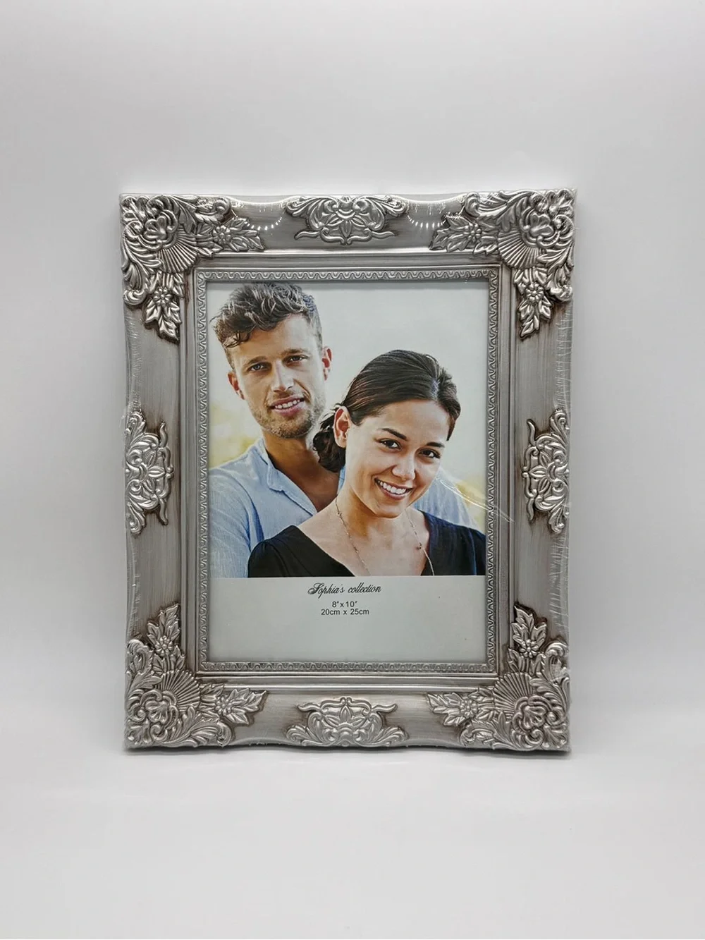 Sophia's Collection 8x10 Ornate Silver Picture Frame Vintage Baroque Shabby Chic